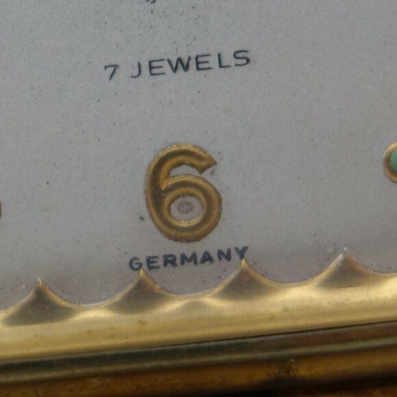 Vintage Birks 7 Jewels Germany Genuine Leather Travel Alarm Clock Still Ticking - Picture 4 of 15